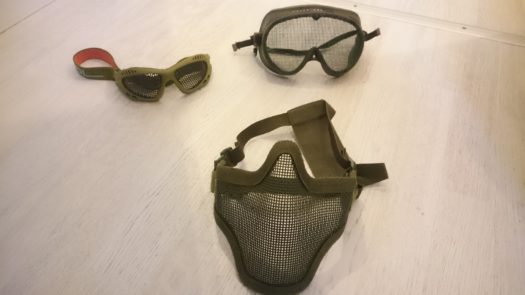 Different kinds of airsoft face protection